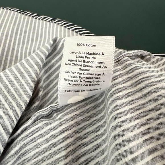 Talbots Women Pt Large Popover Blouse Tunic Cotton Classic Stripe Nautical (516) - Picture 9 of 13